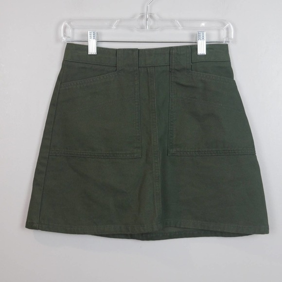 𝅺BDG Green High Waisted Mini Skirt Size Small - Picture 1 of 6